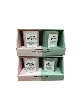 Personalities Soy Blend Candle Two-Pack "Life Of The Party" & "Go Getter" Scents